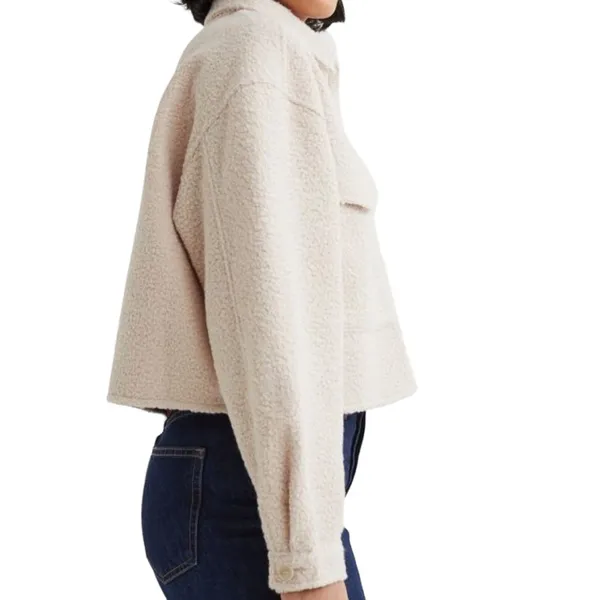 Divided  cropped teddy jacket - Image 2