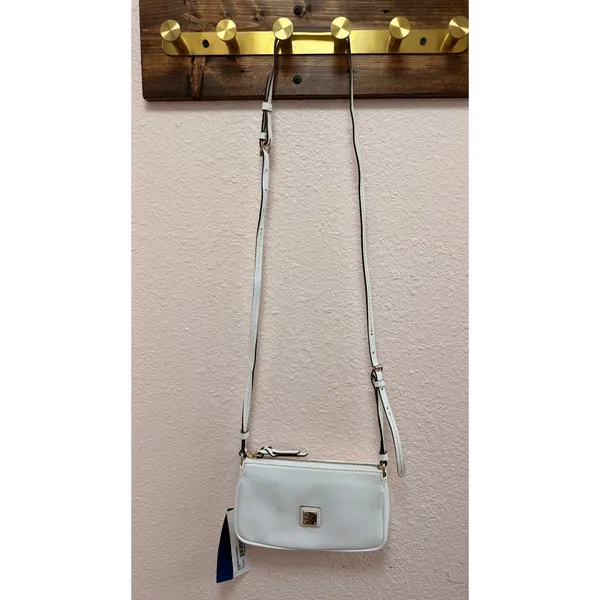 Dooney & Bourke Womens Crossbody Bag White Leather Lexi Adjustable Strap NWT - Image 2