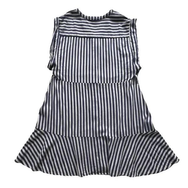 Ashly & Sage Striped Linen Blend Dress Women’s XL Belted Tiered Quiet Luxury - Image 2