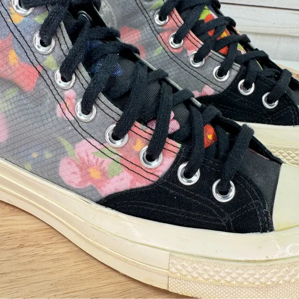 Converse Chuck Taylor 70 High Floral Print Black Sneaker Size 6.5‎ Men 8.5 Women - Image 7