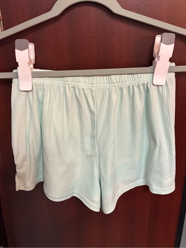 Women’s Nine West Brand Light Mint Short Sleeve Pocket Tee Sleepwear Set Size S - Image 7