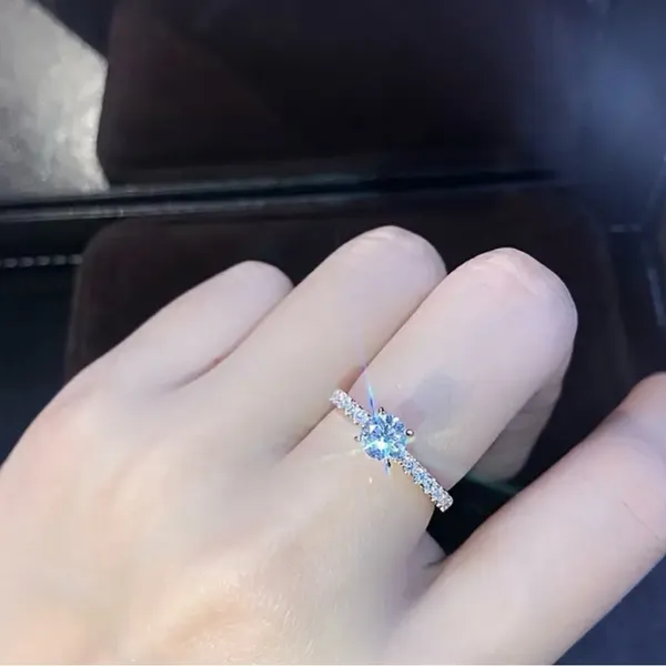 Stunning Stainless Steel CZ Ring Size 7 Gold - Image 3