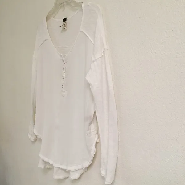 ‎Free People we the free Ivory Sunday Henley XS - Image 4