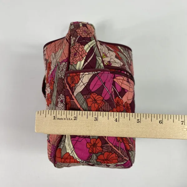 Vera Bradley Crossbody Bag Womens One Size Pink‎ Orange Floral Quilted Purse - Image 14