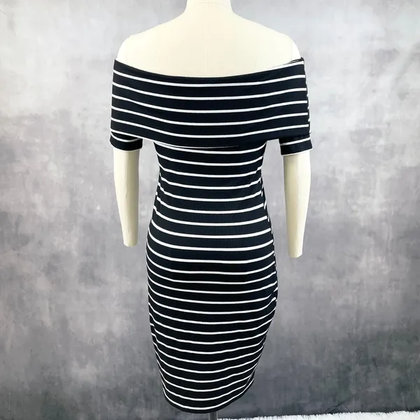 Juicy Couture Womens Knit Dress‎ Size Small Y2K Bodycon Classic Minimal Stripes - Image 4