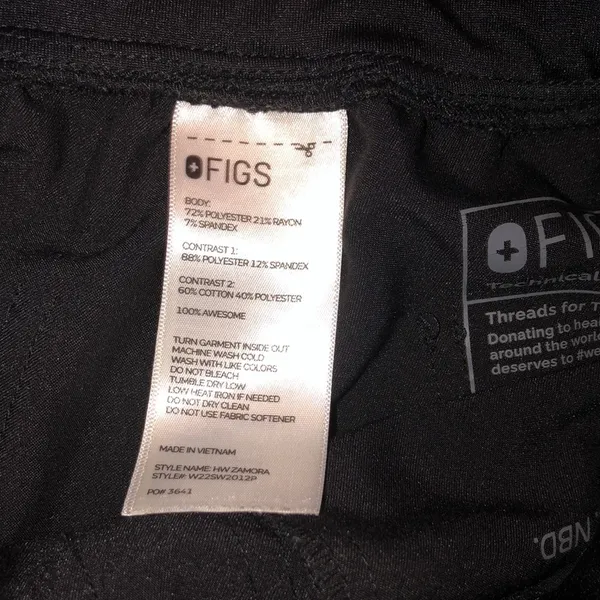 FIGS black nurses scrubs size xxsmall - Image 3