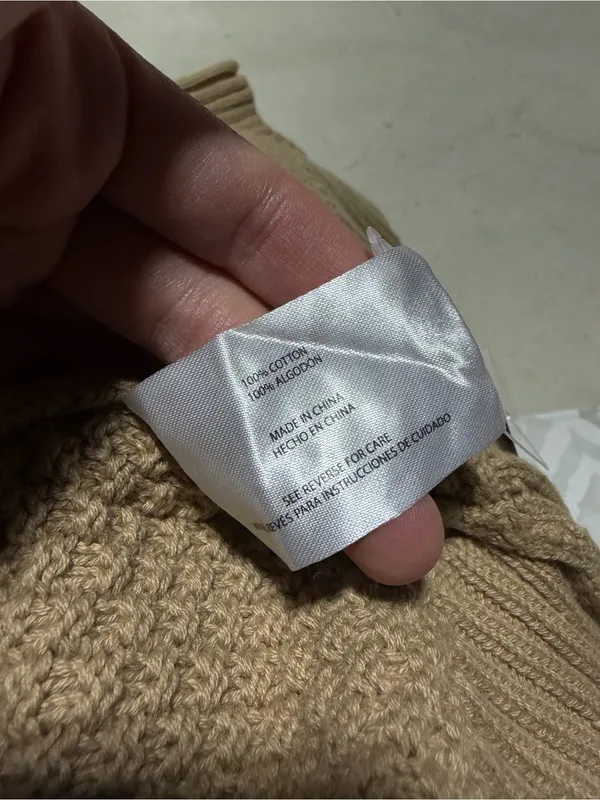GAP NWT Open-Front Chunky Knit Cardigan taupe XL MSRP$80 - Image 8