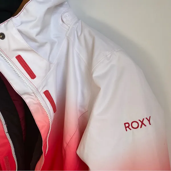 Roxy Dry Flight Gradient Ski Insulated Jacket Hot Pink Ombré No Hood M - Image 16