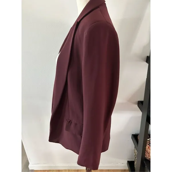 H&M Burgundy blazer oversized size 2 office blazer classy blazer - Image 3