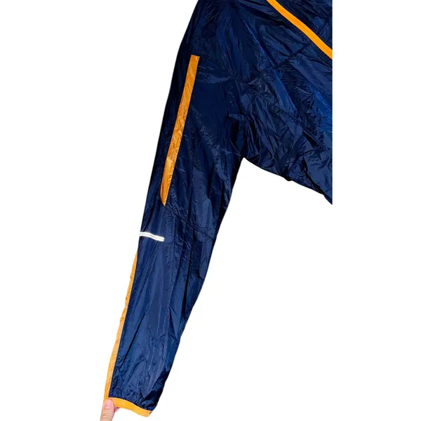 Brooks Women's Windbreaker Jacket Large Blue Vented Lightweight‎ Run Reflective - Image 4