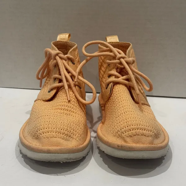 UGG Neumel breeze Chukka Ankle Boots‎ Peach Knit Lace Up Casual Women's Size 7 - Image 2