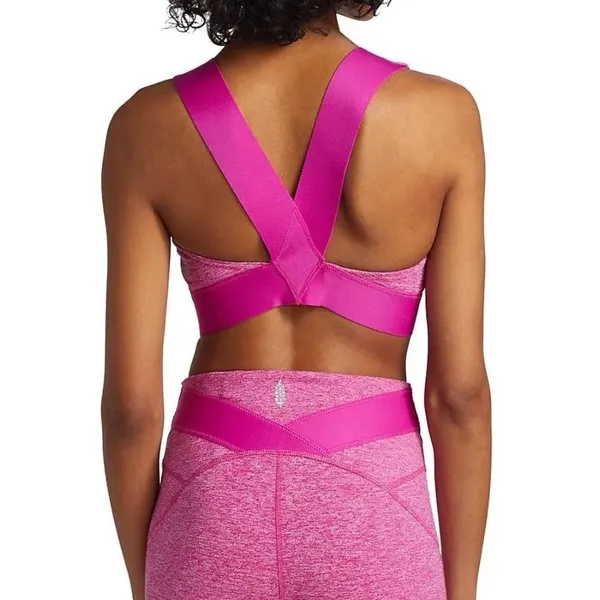 NWOT FP Movement by Free People Just Breathe Sports Bra in Hibiscus Pink Sz M - Image 9
