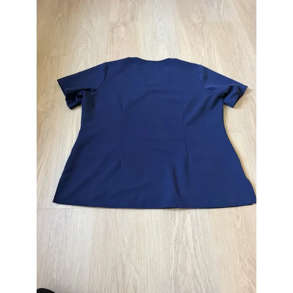 Figs Women's Casma Three-Pocket Scrub Top V-neck Size XLarge Navy Blue Medical - Image 10