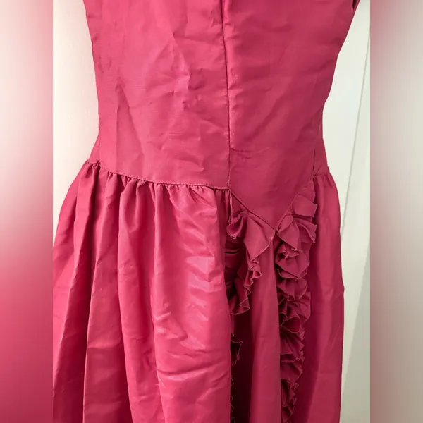 40s tafetta sweetheart maxi dress - Image 5