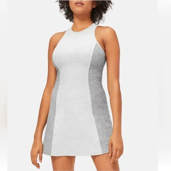 Outdoor Voices Athena Athletic Dress‎ Dove / Ash Gray Grey Pickleball Mini Dress - Image 4