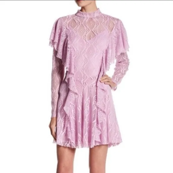 NWT Free people rock Candy lace ruffle‎ dress sz S - Image 4