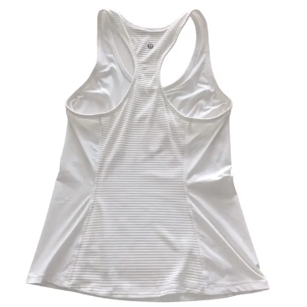 Lululemon Goal Crusher Tank White Light Luxtreme Size 4 Tank Top - Image 5