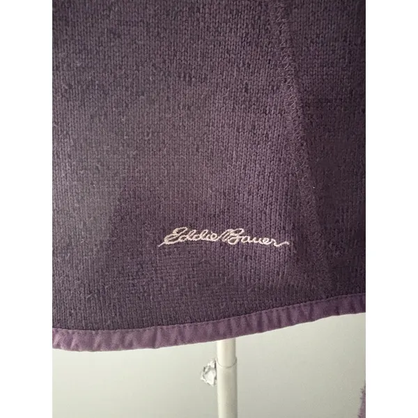 Eddie Bauer Dusty Purple Fleece 1/4 Zip Pullover Jacket Women’s Size XL - Image 6