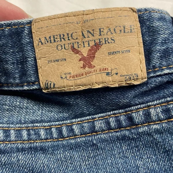 American Eagle Jeans Women 14 Regular 37x32 Boot Cut Hipster Fit Hem Wear - Image 4