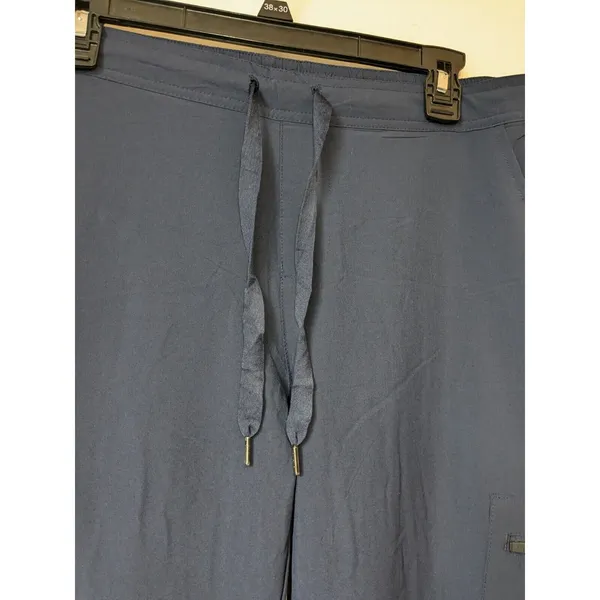 Adar Women’s Scrub Pants Medical Uniform Athletic Jogger Navy Zip Sz M - Image 3