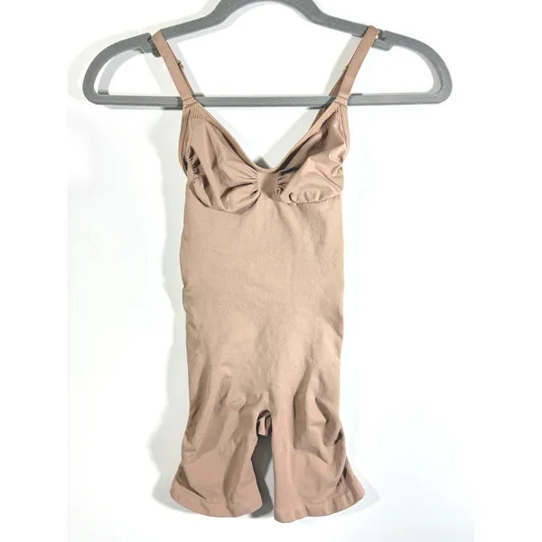 SKIMS Seamless Sculpt Mid Thigh Bodysuit Sienna Brown Small Shapewear - Image 4