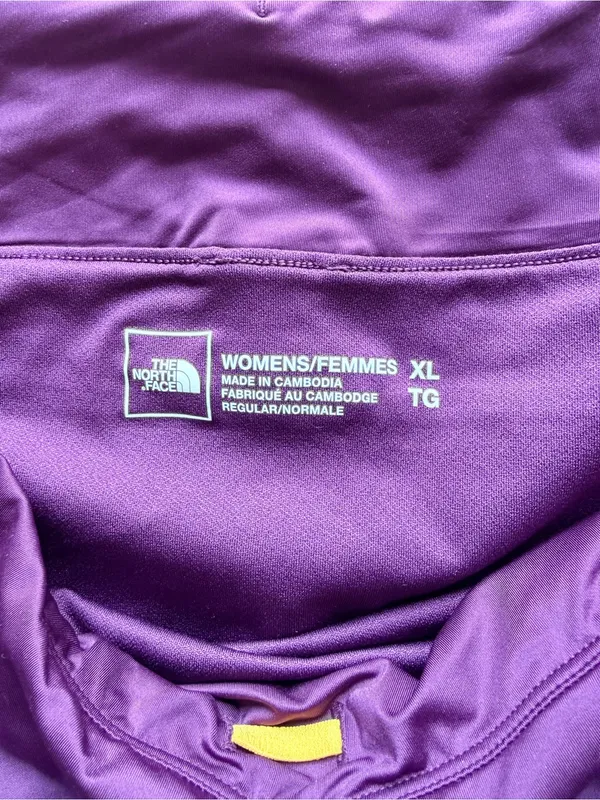 The North Face Purple Women's Athletic Shorts with Multicolor Trim - Image 2