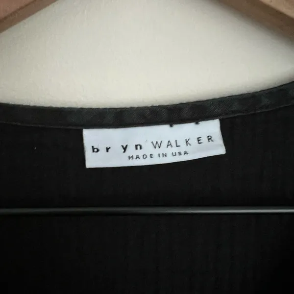 Bryn Walker black gauze dress relaxed Lagenlook lightweight S - Image 3