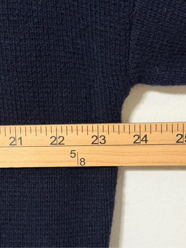 Madewell Navy Blazer Sweater Cardigan Jacket Size Small Oversized Merino Wool - Image 7