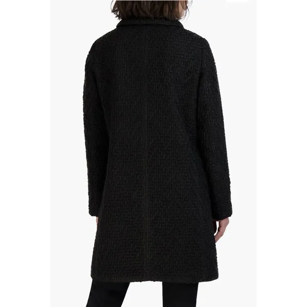 Laundry by Shelli Segal Chunky Knit Black Boucle Coat Size XS Collared - Image 2