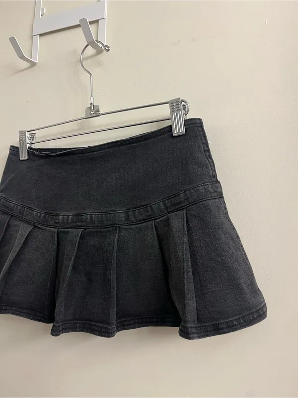 BDG Shaina Micro Mini Skort in Black Denim Size XS - Image 9