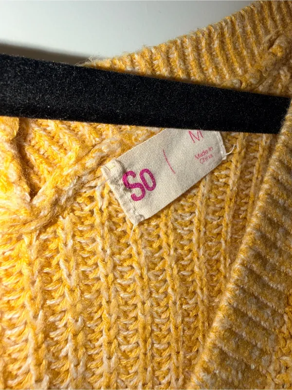 SO Yellow Drawstring Sweater - Image 3