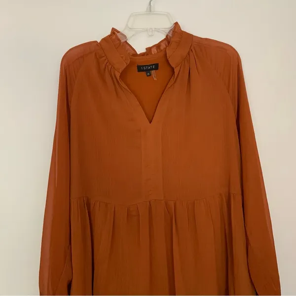 1 State Orange Tiered Dress - Image 6