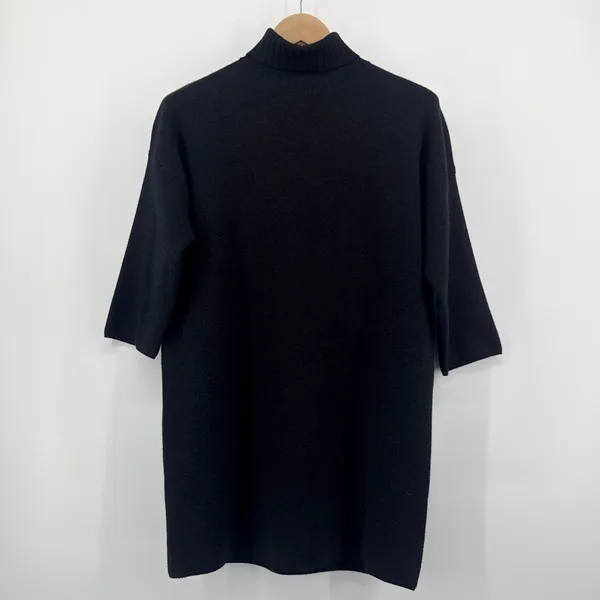 Pomander Place Noir Vivianne Black Turtleneck Knit Dress Tunic‎ Shimmer Small - Image 3