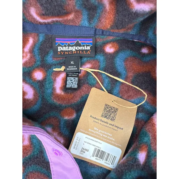 Patagonia Women's Synchilla Snap-T Fleece Pullover Soft Spirea Size XL NWT - Image 4