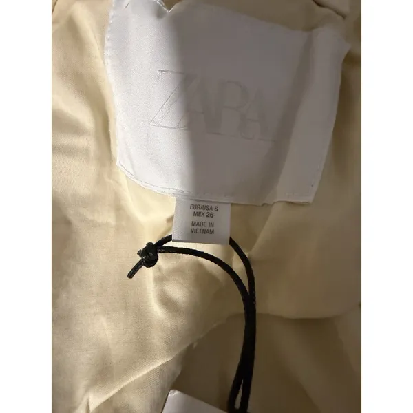 Zara ZW Collection High Neck Butter Trench Coat Luxury City Fall Runway - Image 7