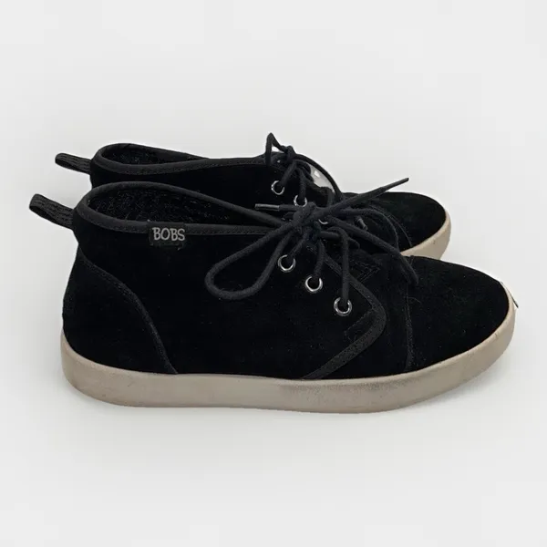 Skechers BOBS Womens Black Suede Chukka Desert Boots Sneakers 31397 6.5 Casual - Image 4