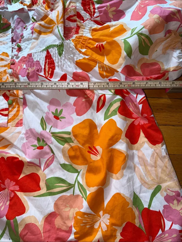 Fate Floral Puff-Sleeve Blouse - Pink, Orange, Green - Image 6