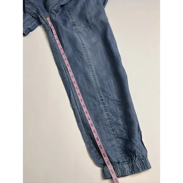 Elan Tenny The Tencel Jumpsuit Blue Women's Medium Pockets Drawstring - Image 10