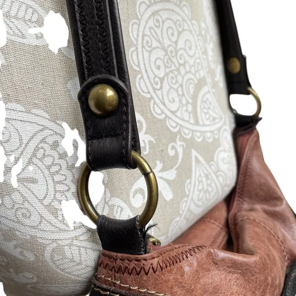 The Sak IRIS Medium Hobo Bag Teak-multi Y2K Style Metallic Brass Hardware - Image 16