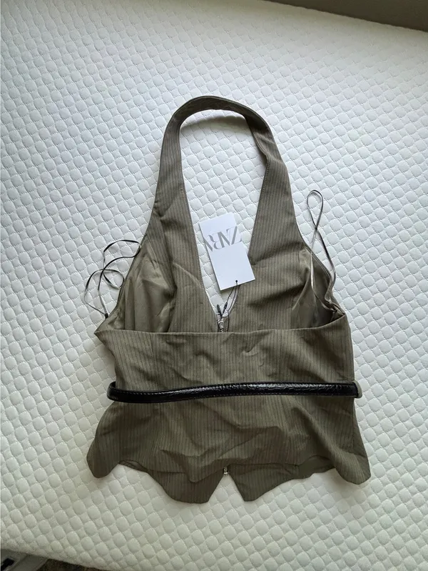Zara Office Siren Halter Top  - Image 3