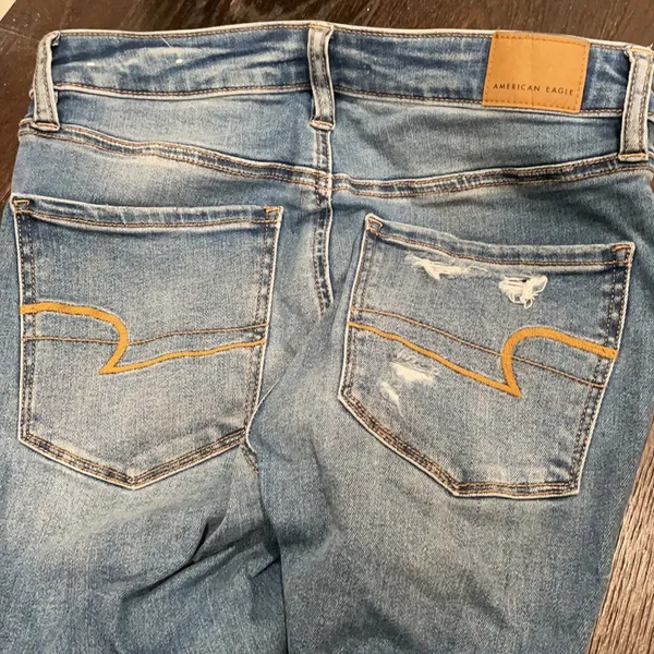 American eagle super hi rise jegging jean xshort 6 - Image 3
