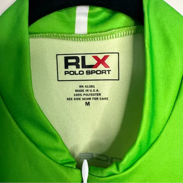 RLX Polo Sport Cycling Jersey M Green Sleeveless Tech Pockets‎ USA Made - Image 3