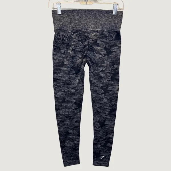 2248 | Gymshark Adapt Camo Seamless High Waisted Leggings Gray Women Small - Image 2