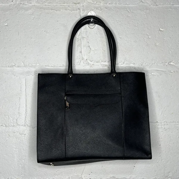 Rebecca‎ Minkoff Women's Black Gold Embossed Leather Shoulder Tote Bag - Image 2