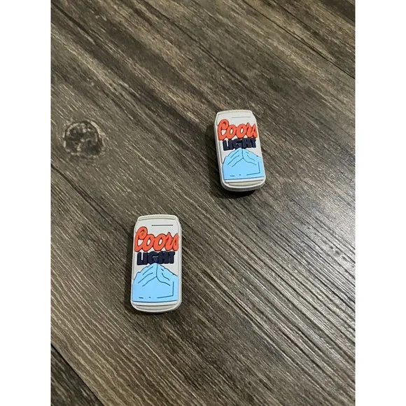 Coors Light Beer Charm For Crocs Shoe Charms Bracelet Wristband - 2 Pieces - Image 2