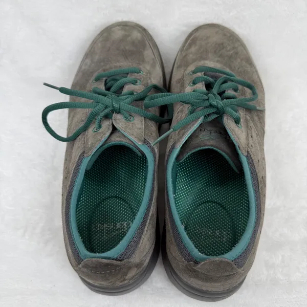 Dansko Honor Womens Suede Walking Shoes Charcoal Grey Teal Lace Up Sneakers‎ 39 - Image 6