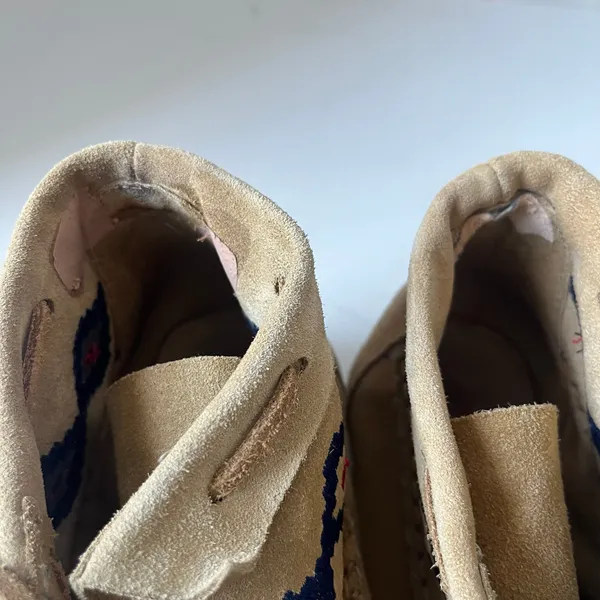 Soludos Suede Moccasin Womens Boots Sz 7 Boho Southwestern Embroidered Festival - Image 9
