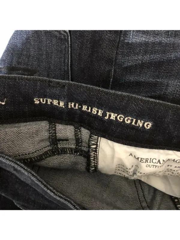 American Eagle Jeans Super Hi-Rise Jegging Dark Wash Next Level Stretch 2 Short - Image 4