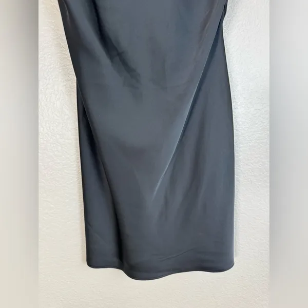 House Of Harlow 1960 x Revolve Black Satin Braided Strap Slip Mini Dress M $210 - Image 7