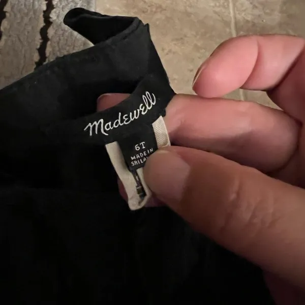 Madewell black pants wide leg‎ long 6T - Image 7